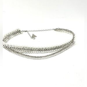 New Anthropologie x Serefina Silver Layered Pearl Choker Necklace